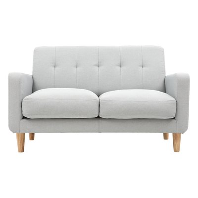 Canapé scandinave 2 places en tissu pieds bois LUNA MILIBOO