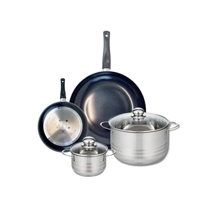 Batterie 2 poêles 20/32cm + 2 faitouts 14/24cm PRIMA BRILLANT ELO