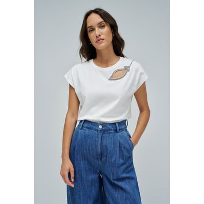 T-SHIRT AVEC DÉCOUPE SUR LA POITRINE SALSA JEANS