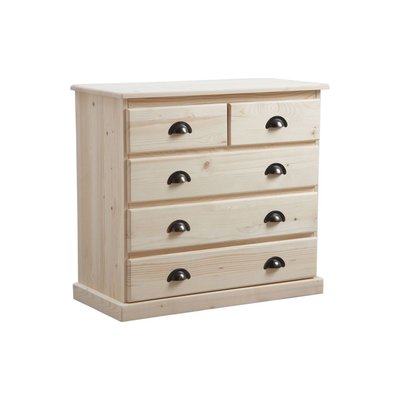 Commode 5 tiroirs en bois brut AUBRY GASPARD