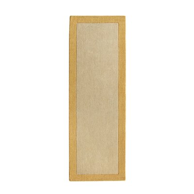 Two Tone Border Plain Runner in 100% Wool SO'HOME