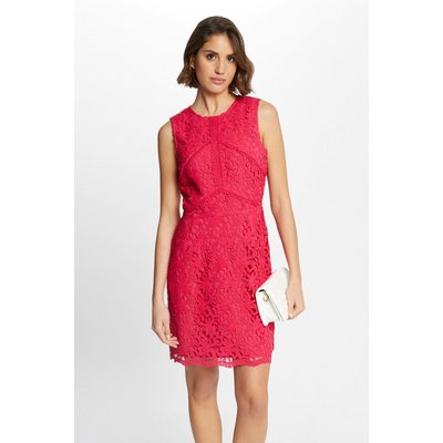 Robe courte droite dentelle MORGAN