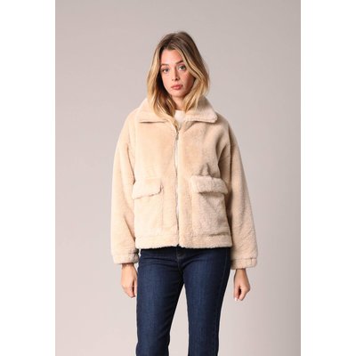 Veste zippée en imitation fourrure avec poches à rabat RUSALKA DEELUXE