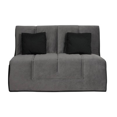 Banquette BZ LOS ANGELES 140x190, matelas Dunlopillo, coton noir RELAXIMA