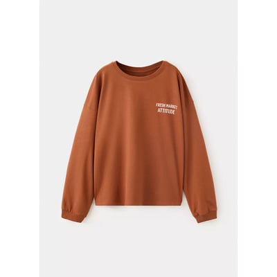 T-shirt oversize à détail imprimé MANGO KIDS