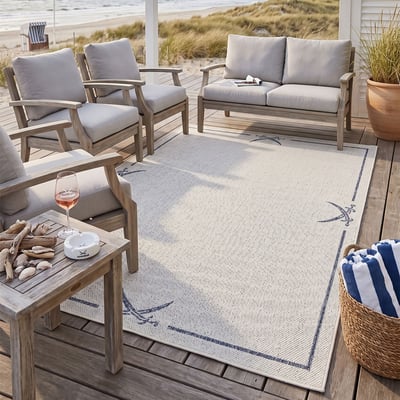 Tapis d'été pour l'intérieur et l'extérieur - NORDSEE BEACH THEKO