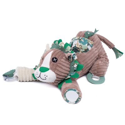 Peluche d'activités Jélékros le Lion LES DEGLINGOS