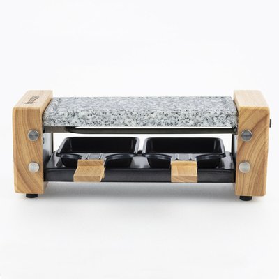 raclette et pierre à cuire 2 personnes design bois - wod2 H.KOENIG