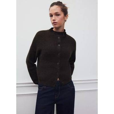Cardigan côtelé avec boutons MANGO TEEN