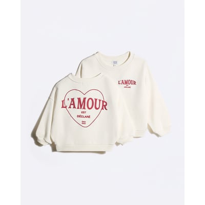 Sweat L'amour est déclaré brodé EMOI EMOI
