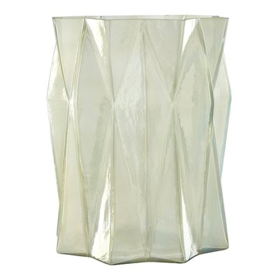 23cm Iridescent Glass Pillar Candle Holder Large SO'HOME