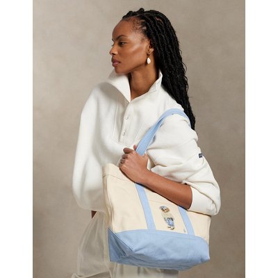 Sac cabas zippé en toile, motif ourson POLO RALPH LAUREN