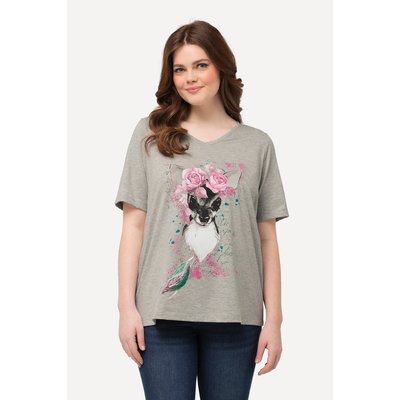 T-shirt à motif faon et fleurs ULLA POPKEN