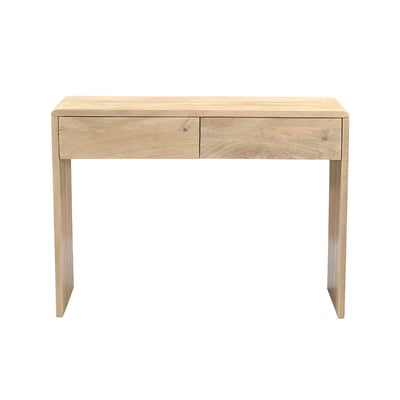 Console avec rangements en bois clair manguier massif L105 cm LATIKA MILIBOO