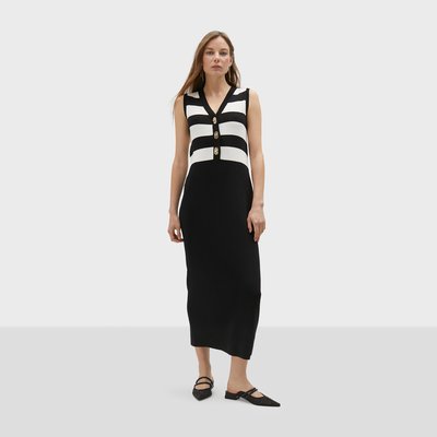 Robe longue à larges bretelles et col V décolleté LOLA CASADEMUNT