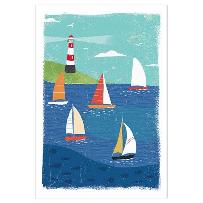 Affiche enfant baie en bretagne HEXOA