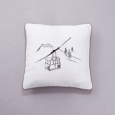 Housse de coussin polaire EN PISTE SYLVIE THIRIEZ