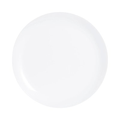 Assiette plate  Diwali Blanc - Luminarc - verre opale extra résistant LUMINARC