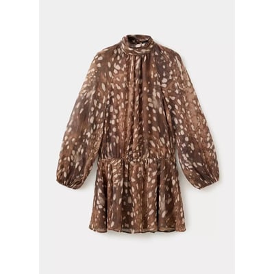 Robe imprimée col montant MANGO