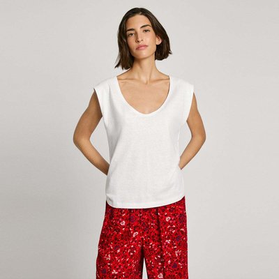 T-Shirt Coupe Décontractée À Col En V PEPE JEANS