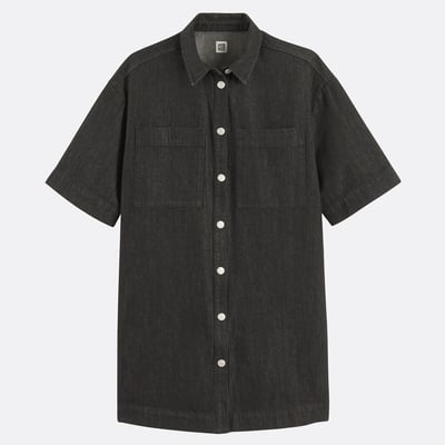Robe ample courte en denim, Signature SARA LA REDOUTE COLLECTIONS