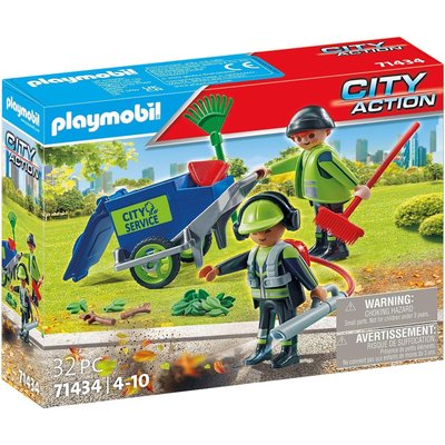 Agents d'entretien voirie avec équipement PLAYMOBIL