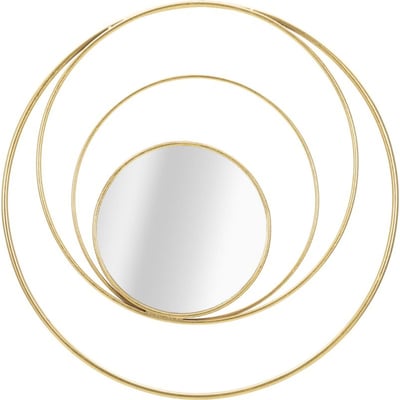 Miroir mural rond cadre en fer design vortex GLAM RECOLLECTION