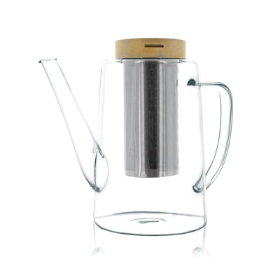 Théière en verre et couvercle en bois 1,2L, GUSTAVE OGO LIVING