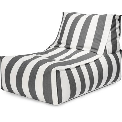 Pouf extérieur avec dossier rayures SANTORIN ROCK MAGMA HEIMTEX