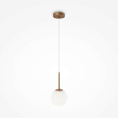 Suspension globe dorée - verre dépoli 15 cm DELTONA PIER IMPORT