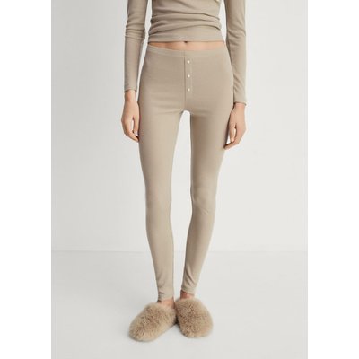 Pantalon maille côtelée long MANGO