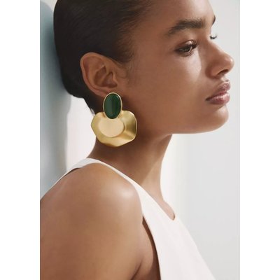 Boucles d'oreilles application résine MANGO