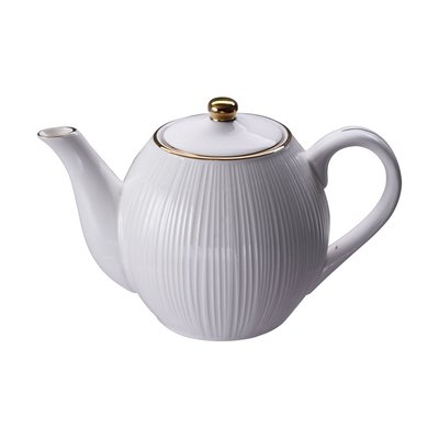 Théière Ronde Nippon White Porcelaine Blanc Et Or 1,3 L TOKYO DESIGN STUDIO