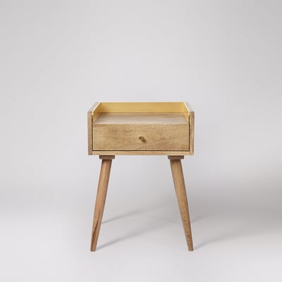 Fresco Mango Wood 1 Drawer Side Table SWOON