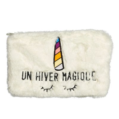 Pochette peluche Licorne UN HIVER MAGIQUE DRAEGER PARIS