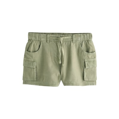 Short style militaire en lin et coton NEXT