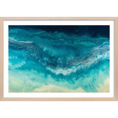 Poster bleu dynamique HEXOA