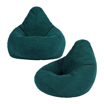 Lot de 2 poufs inclinables enfant velours côtelé Oeko-Tex® - DALTON ICON