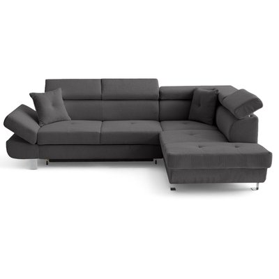 Canapé d'Angle Convertible en Velours côtelé 5 places - LISBONA LISA DESIGN