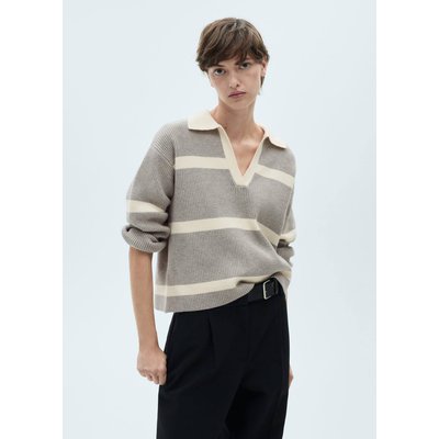 Pull-over maille col polo MANGO