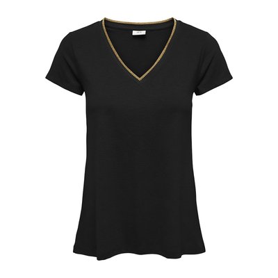 T-shirt manches courtes, liseré doré JDY