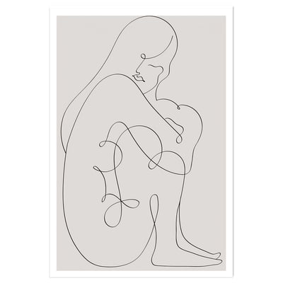 Affiche Pudeur line art HEXOA