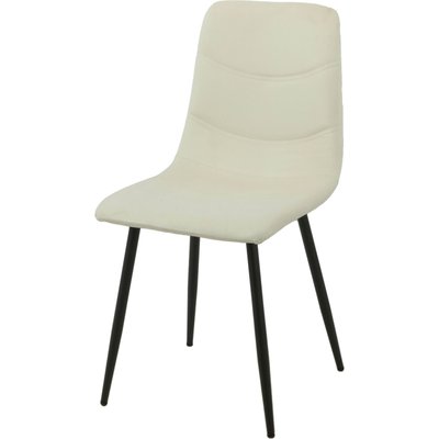 Chaise design velours  pieds métal élégance contemporaine RECOLLECTION