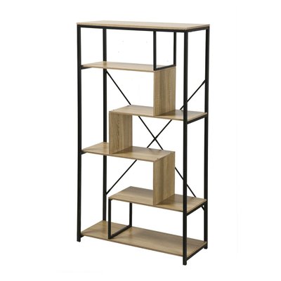 Bibliothèque avec étagères 6 niveaux H160 cm CALICOSY