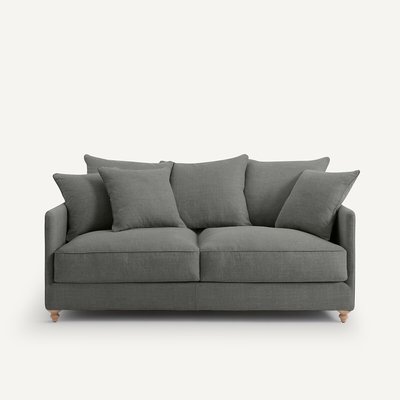 Canapé compact convertible coton/lin, Lazare AM.PM