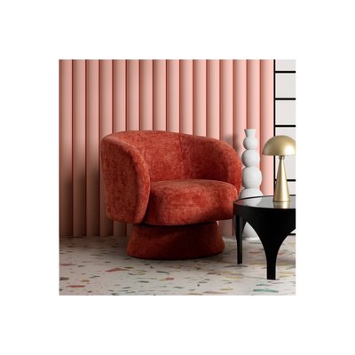 Fauteuil pivotant avec pied central en tissu - JULIO HELLIN, DEPUIS 1862
