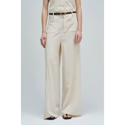PANTALONS À JAMBES WIDE EN LIN SALSA JEANS