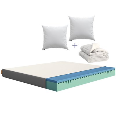 Pack - Matelas Confort + Couette + Oreiller Nuage EMMA