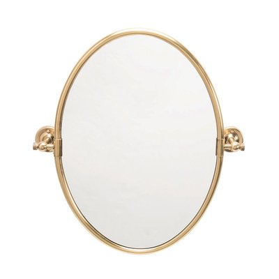 Miroir ovale pivotant en laiton SIGNATURE