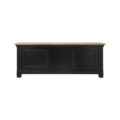 Meuble TV bois massif 2 portes 3 tiroirs Embellie CAMIF